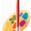 絵筆とパレットのアイコン