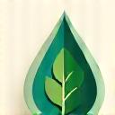 Icona stilizzata di una goccia con una foglia all'interno, simbolo di prodotti ecologici.