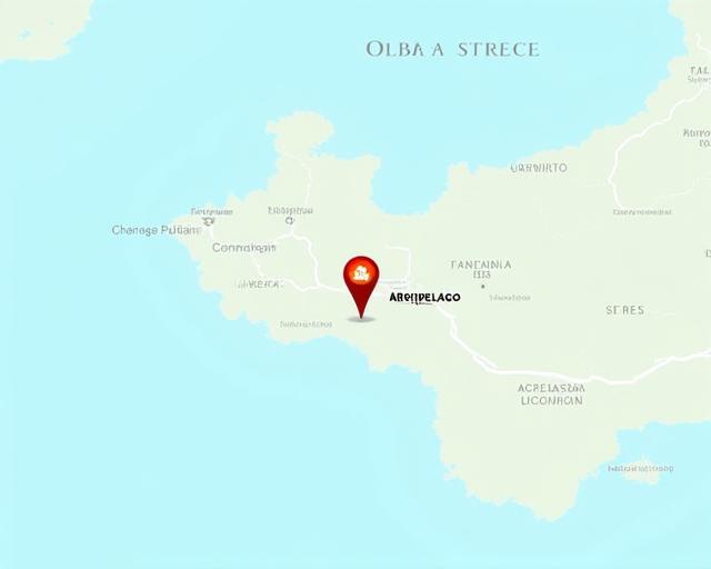 Mappa di Google Maps che mostra la posizione di Arcipelago Pulisia a Olbia, Sardegna.